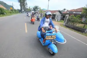 Scooterist Antusias Ikuti Aceh Vespa Festival, Disbudpar: Sederhana tapi High Class!