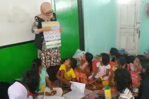 Puluhan Anak Pengungsi Rohingya Antusias Ikut Pendampingan Psikososial