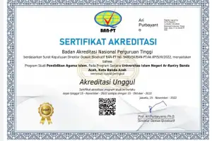 Prodi PAI UIN Ar-Raniry Raih Akreditasi Unggul Dari BAN-PT