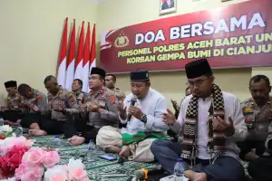 Polres Aceh Barat Gelar Doa Bersama untuk Korban Gempa di Cianjur