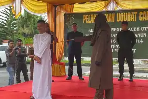 Agen Chip Domino di Aceh Utara Dicambuk 21 Kali