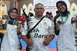 Aceh Barat Raih Medali Perdana Dari Cabor Taekwondo di PORA Pidie