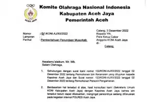 Musorkab KONI Aceh Jaya Ditunda, Sejumlah Cabor Kecewa