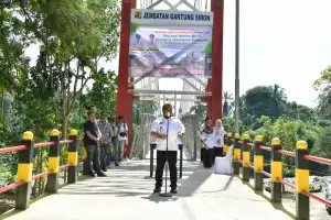 Gampong Siron Blang dan Siron Krueng Terhubung Jembatan Gantung