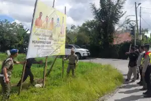 Panwaslih Bener Meriah Tertibkan APK Caleg Pemilu 2024