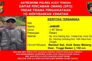 Polres Aceh Tengah Tetapkan Jamhir DPO Kasus Pembunuhan