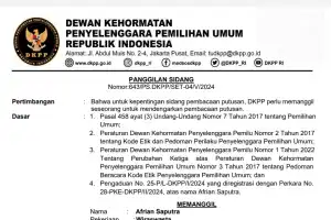 DKPP RI Akan Bacakan Putusan Terkait Dugaan Pelanggaran Kode Etik Panwaslih Aceh Barat