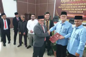 KIP Tetapkan Tagore Abubakar-Armia Sebagai Bupati dan Wabup Terpilih Bener Meriah
